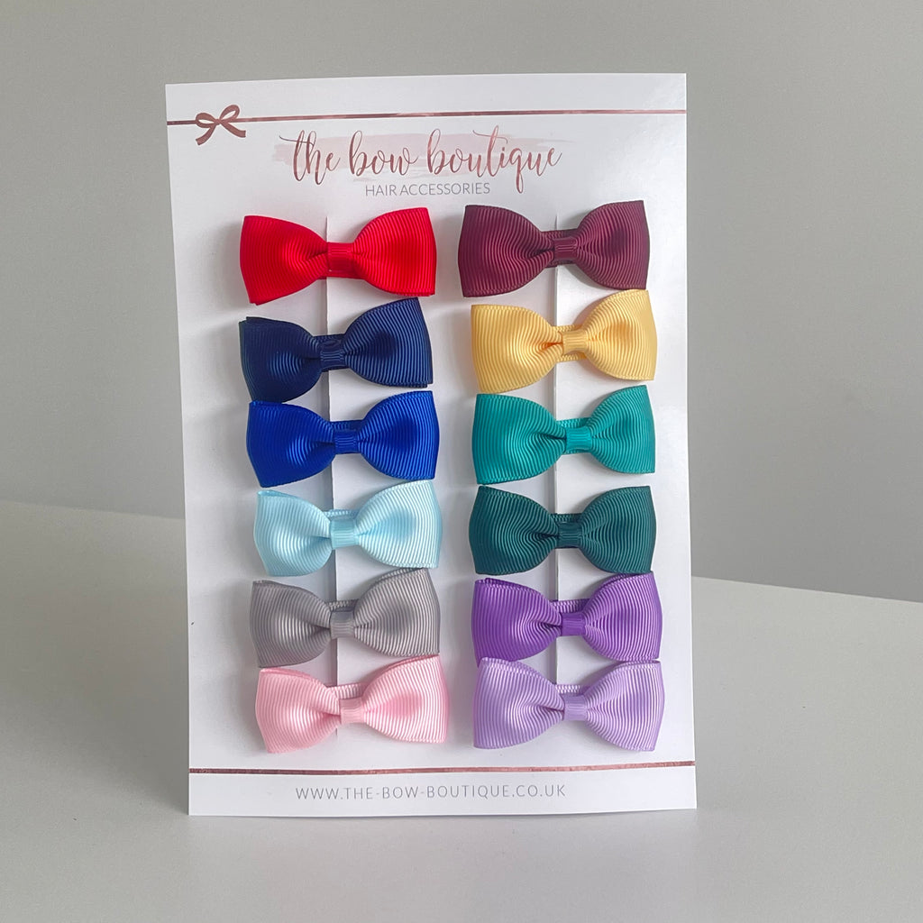 School collection pinch bows | 13 colours | Clip or bobble