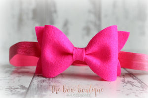 Large luxury felt bows (25 Colours)