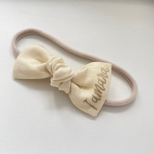 Linen knot bows - 10 Colours