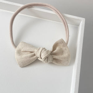 Linen knot bows - 10 Colours