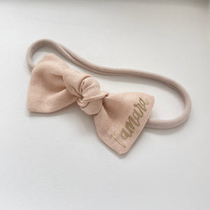 Linen knot bows - 10 Colours