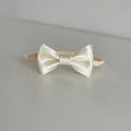 Ivory satin bows | Clip or headband |Occasion