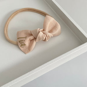 Linen knot bows - 10 Colours