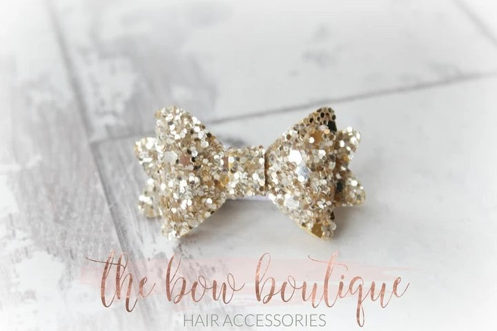 Medium baby glitter bows | 20 Colours | Clip, headband or bobble