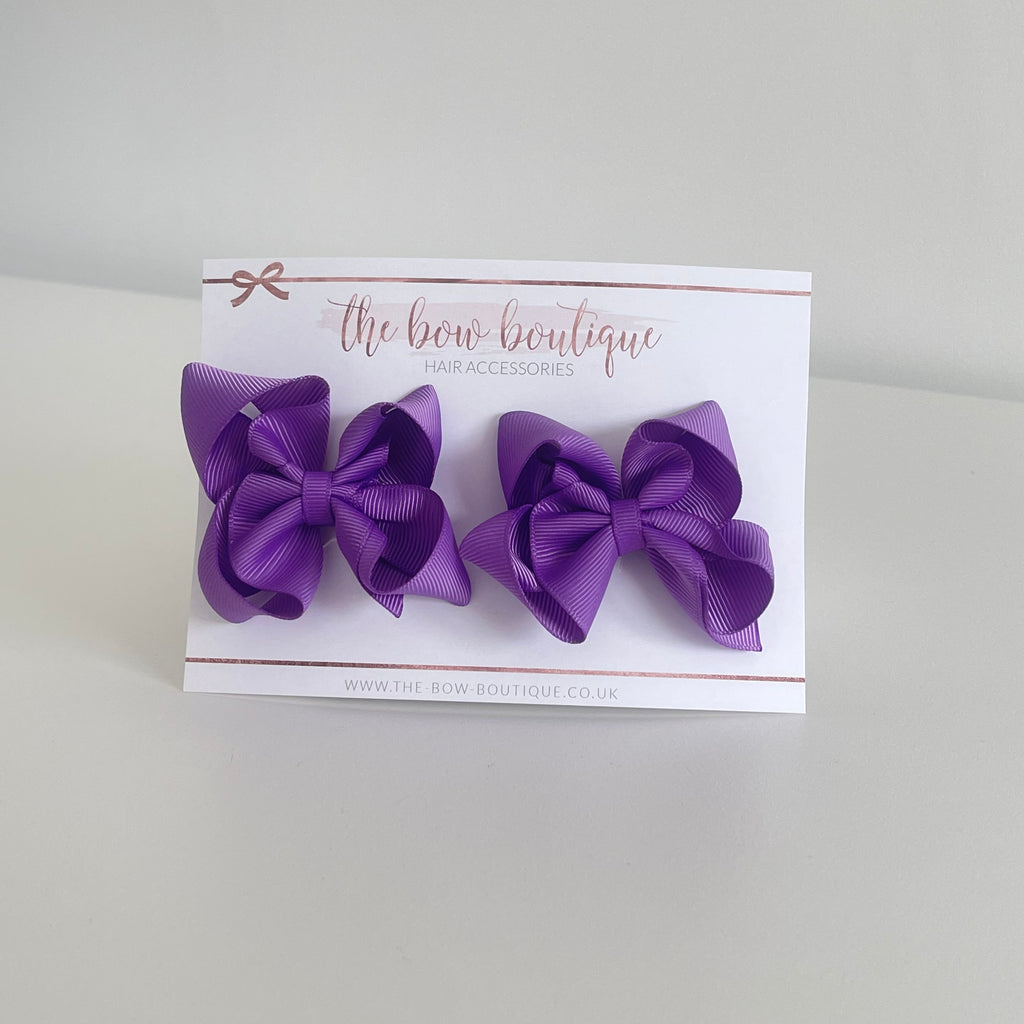 School collection ribbon bows | 12 colours | Clip or bobble