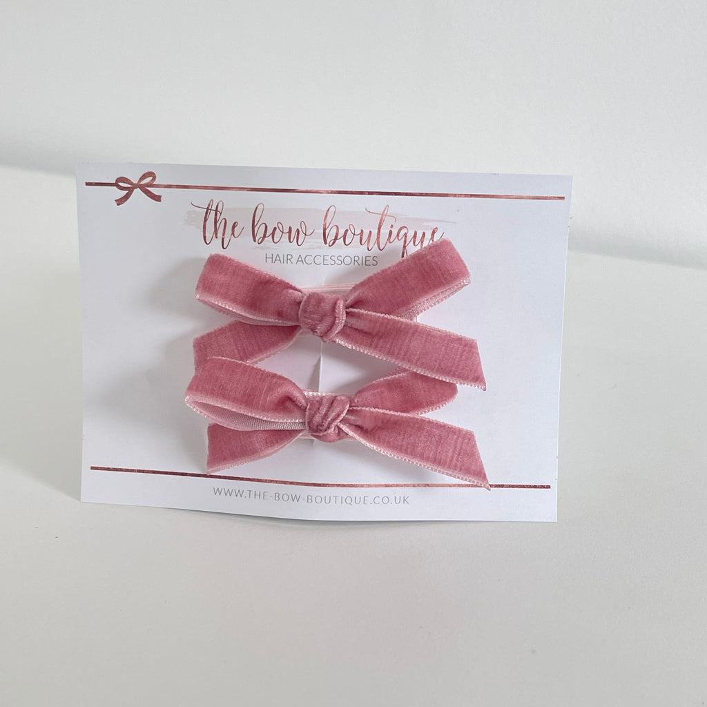 Mini velvet bows | 16 Colours | Clip or headband