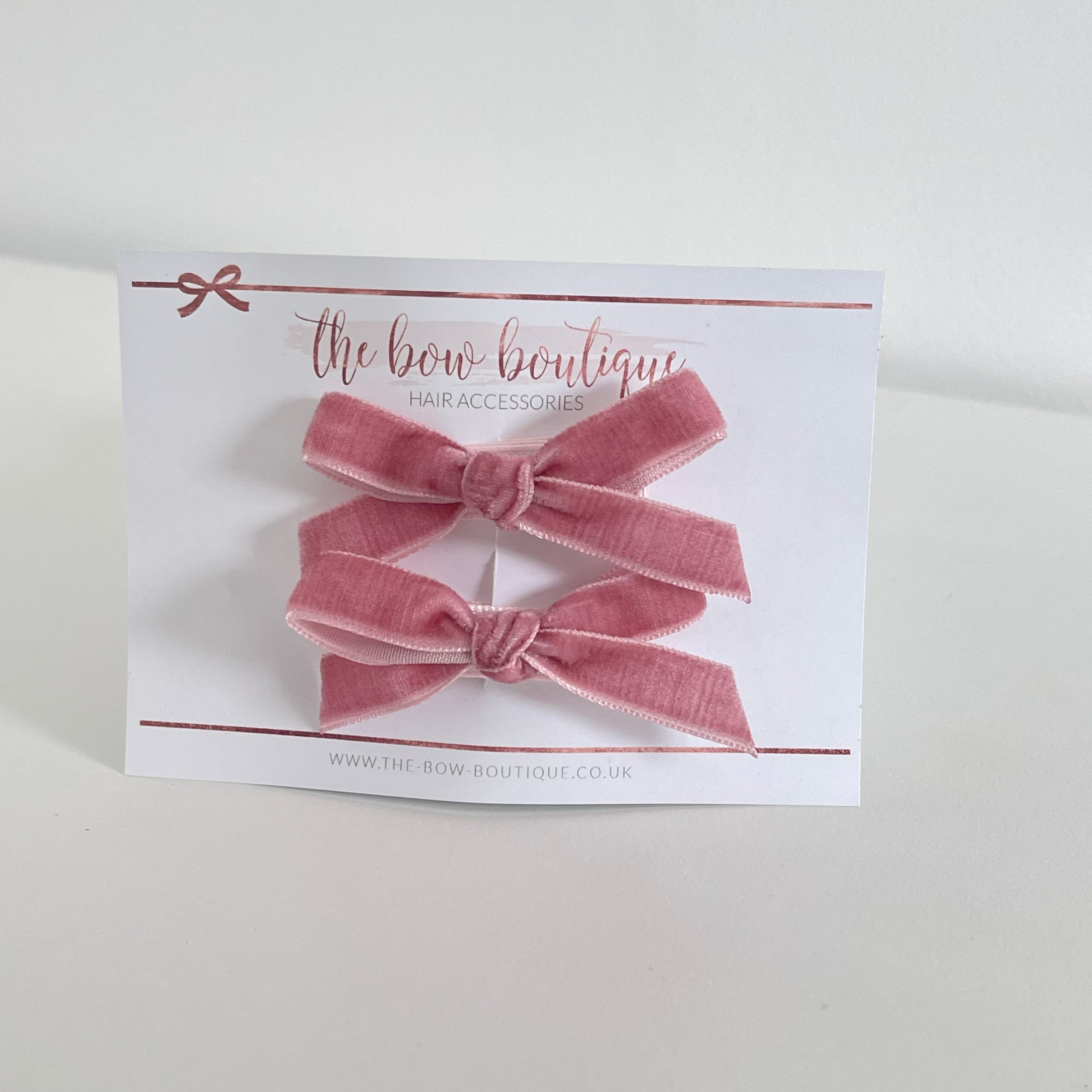 Mini velvet bows | 16 Colours | Clip or headband