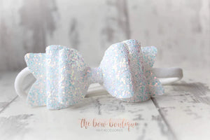 Chunky double glitter bows (25 Colours)