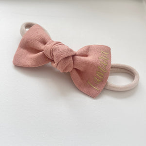 Linen knot bows - 10 Colours