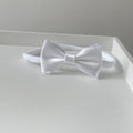 White satin bows | Clip or headband | Occasion