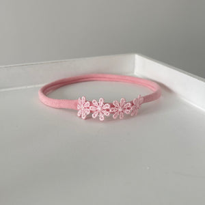 Delicate full pink daisy flowers - Clip or headband