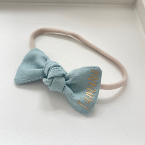 Linen knot bows - 10 Colours