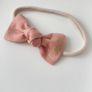 Linen knot bows - 10 Colours