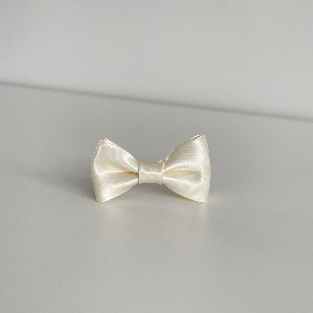 Ivory satin bows | Clip or headband |Occasion