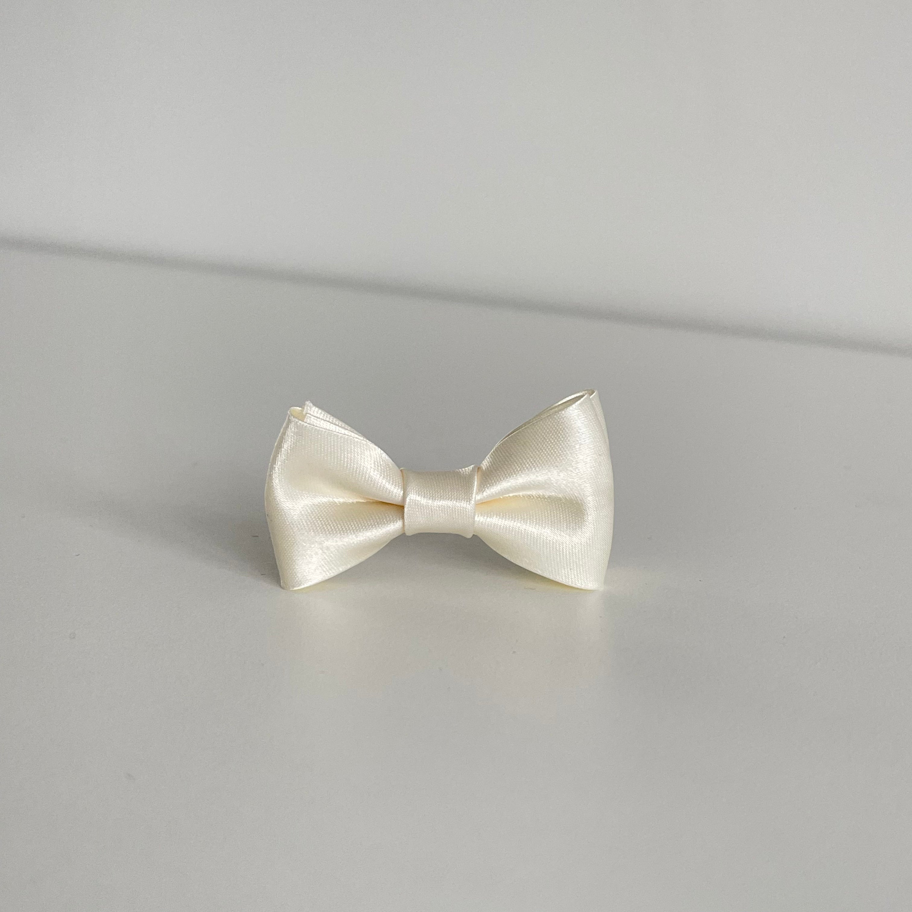 Ivory satin bows | Clip or headband |Occasion