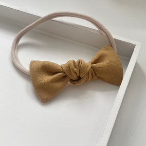 Linen knot bows - 10 Colours