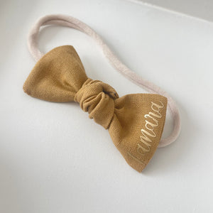 Linen knot bows - 10 Colours