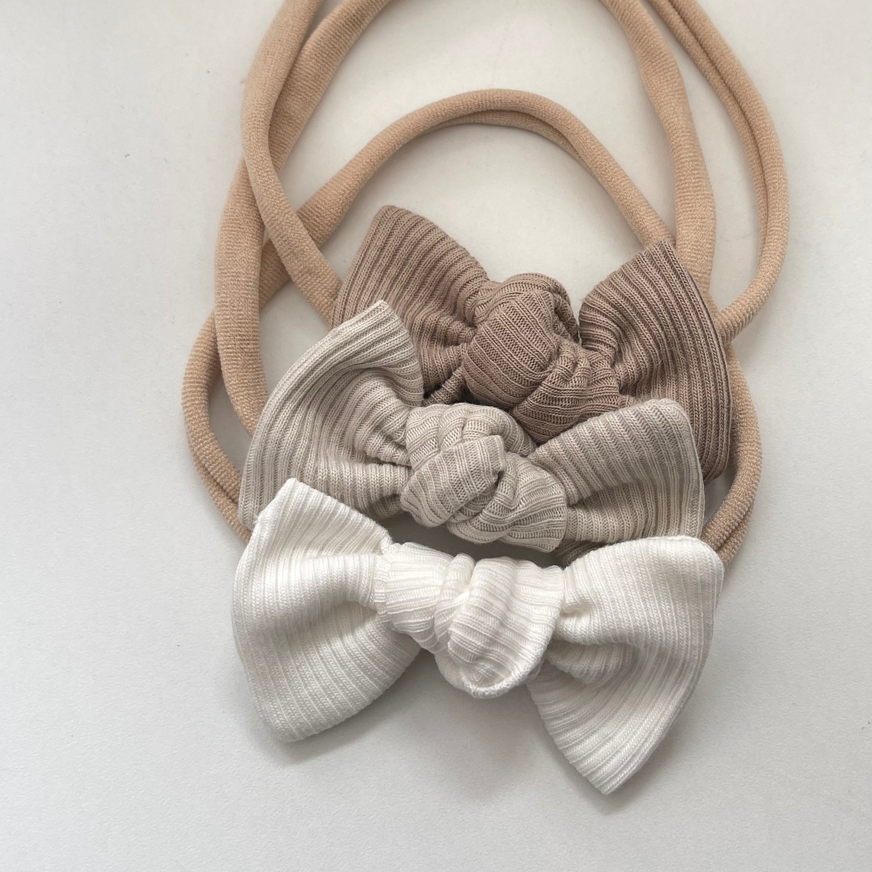 Jersey ribbed knot bows | 20 Colours