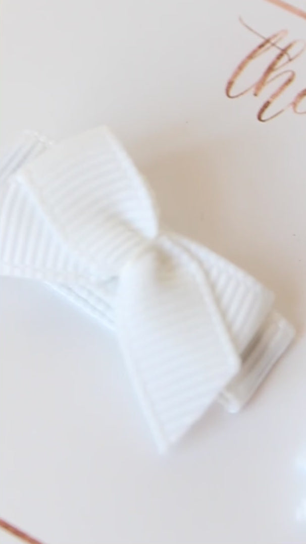 Darling petite pigtail sets | White | Clips or bobbles