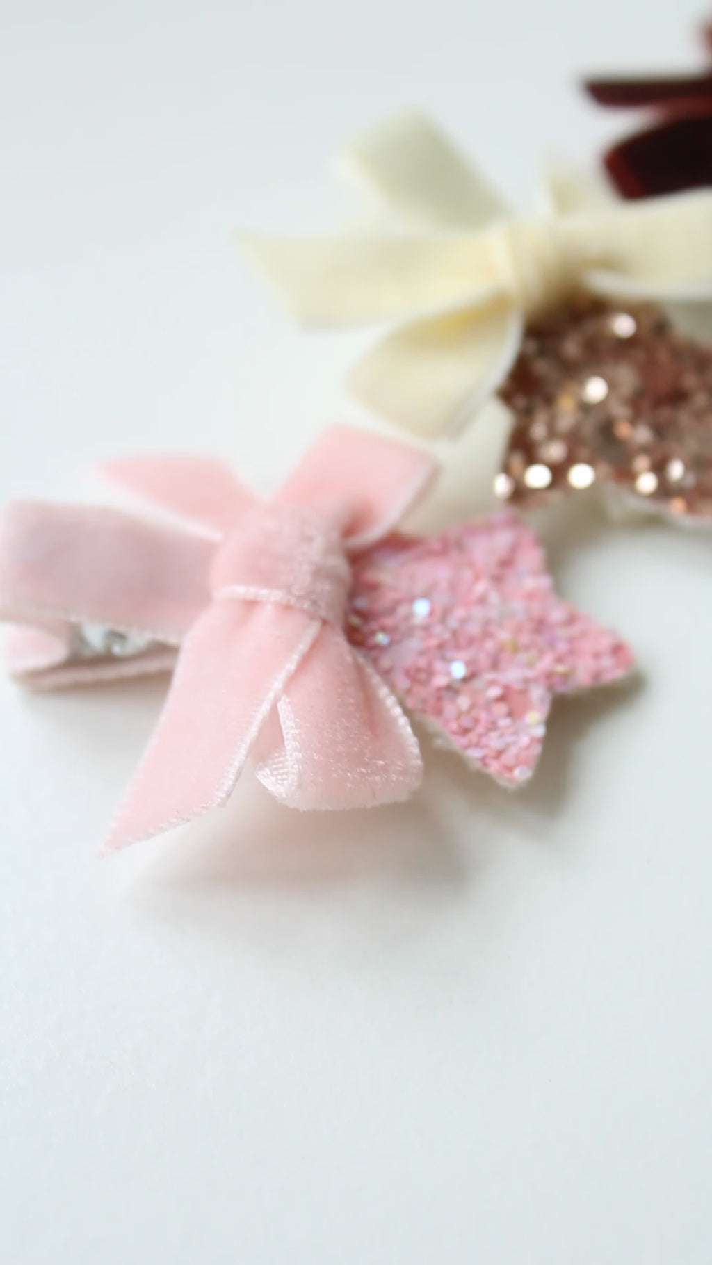 Velvet star bow | Chocolate