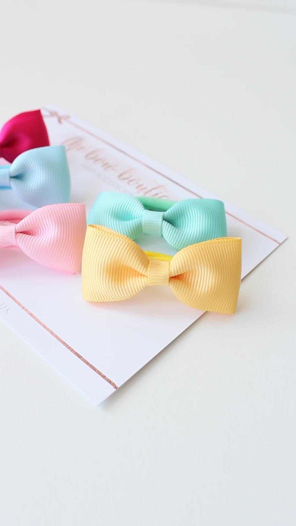 Summer pinch bow set I Clip or bobble
