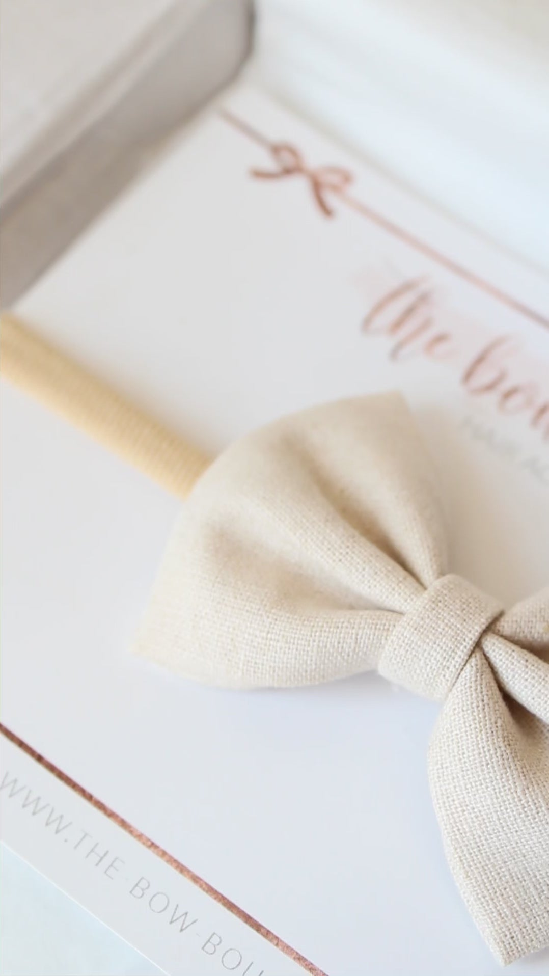 Cottage linen bow | 3 Sizes | 13 Colours | Clip, headband or bobble