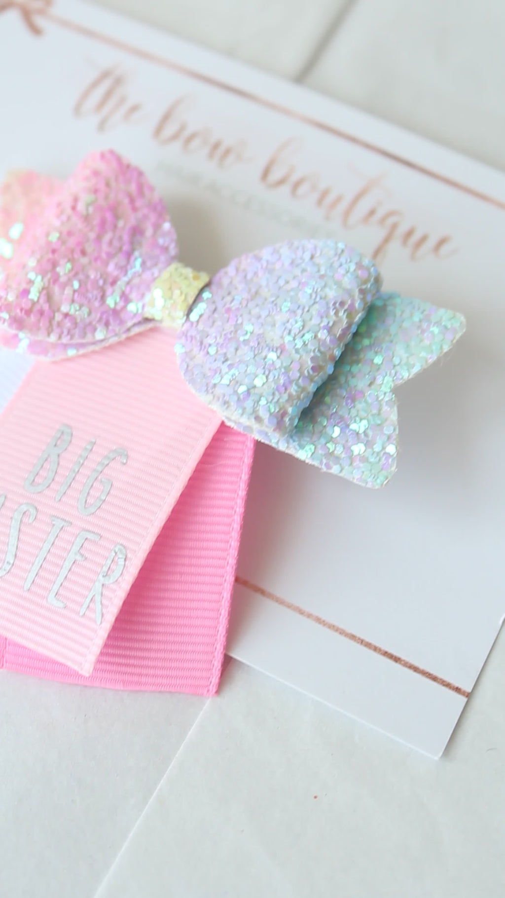 Big sister bows | Small chunky hair clip