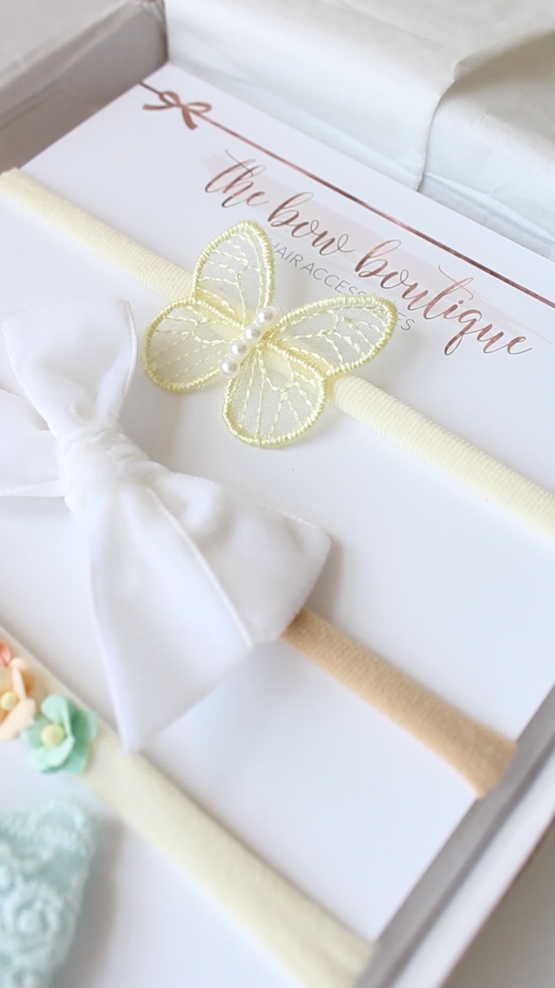 Delicate butterfly headband set