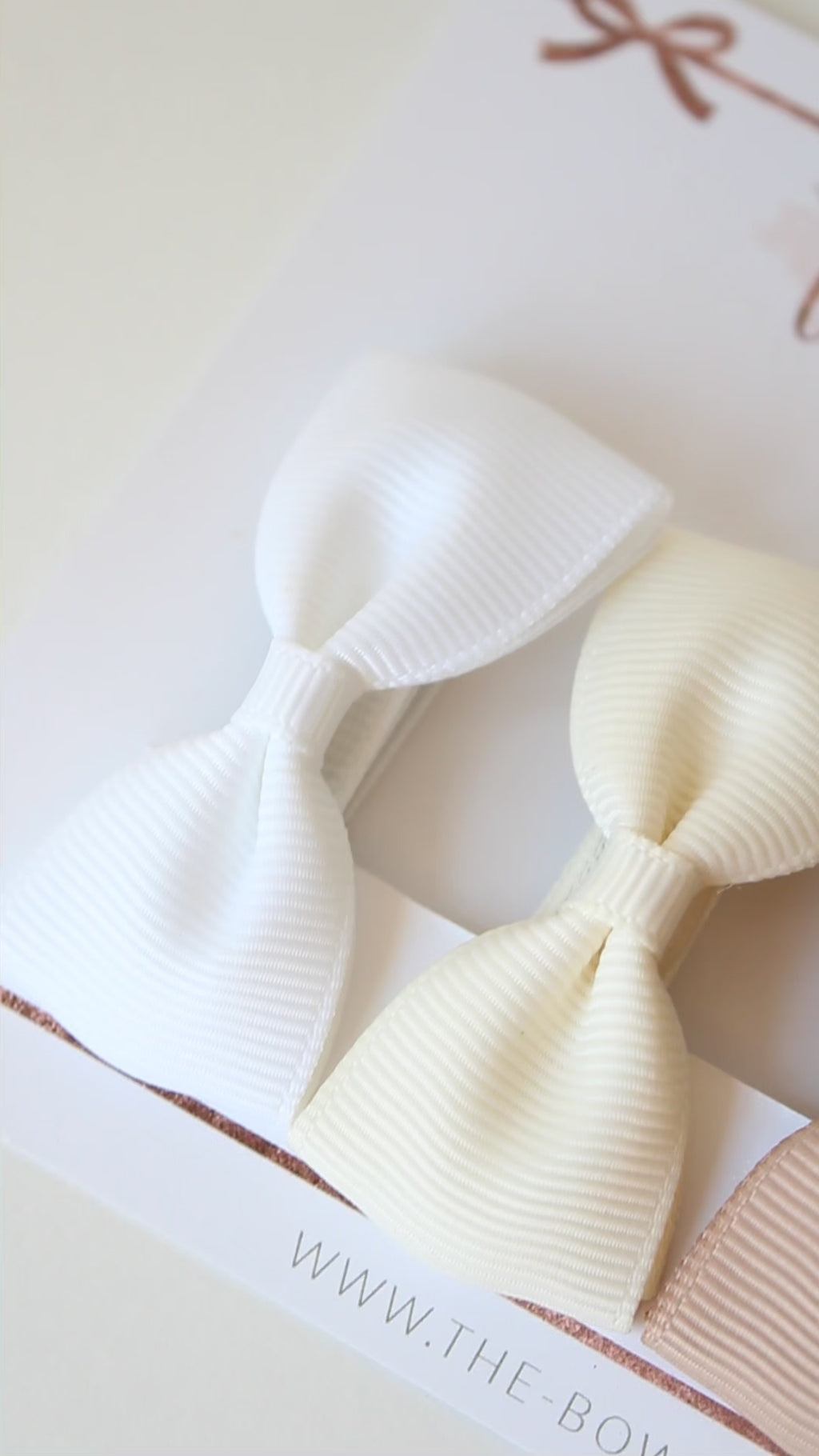 Neutral pinch bow set I Clip or bobble | Standard size