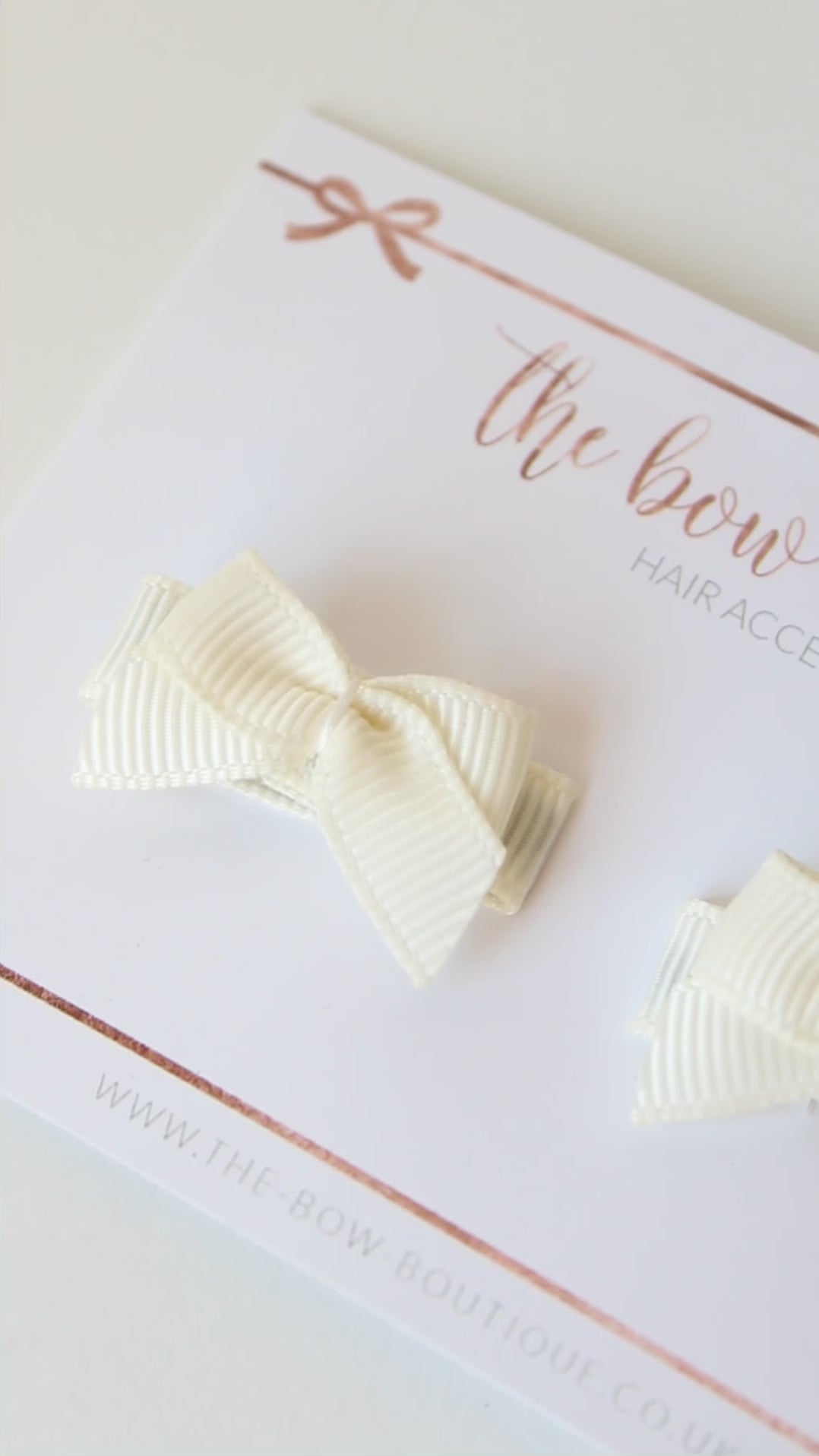 Darling petite pigtail sets | Cream | Clips or bobbles