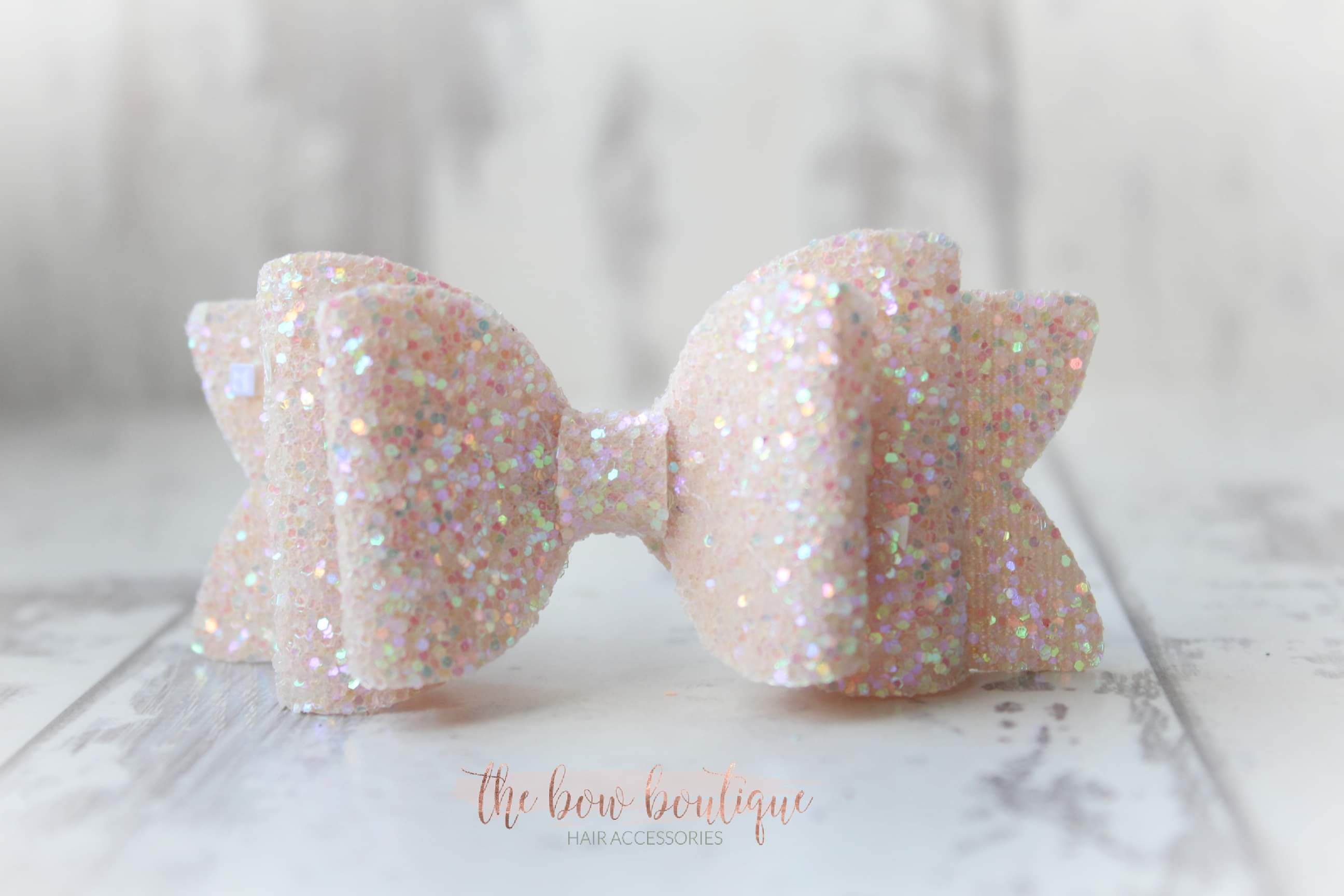 Chunky double glitter bows | 20 Colours | Clip or headband