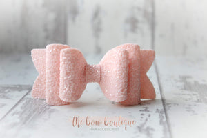 Chunky double glitter bows (25 Colours)