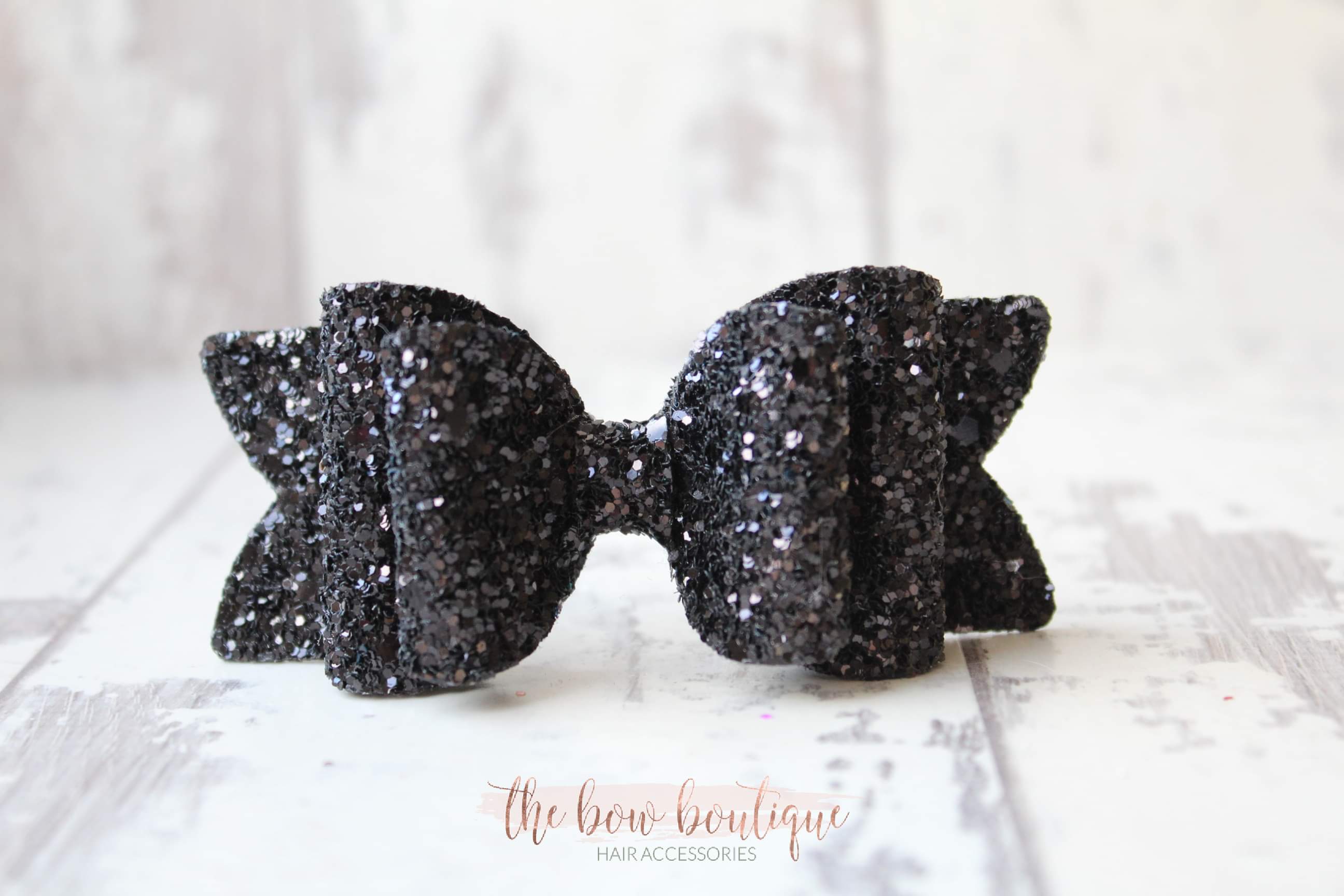 Chunky double glitter bows | 20 Colours | Clip or headband