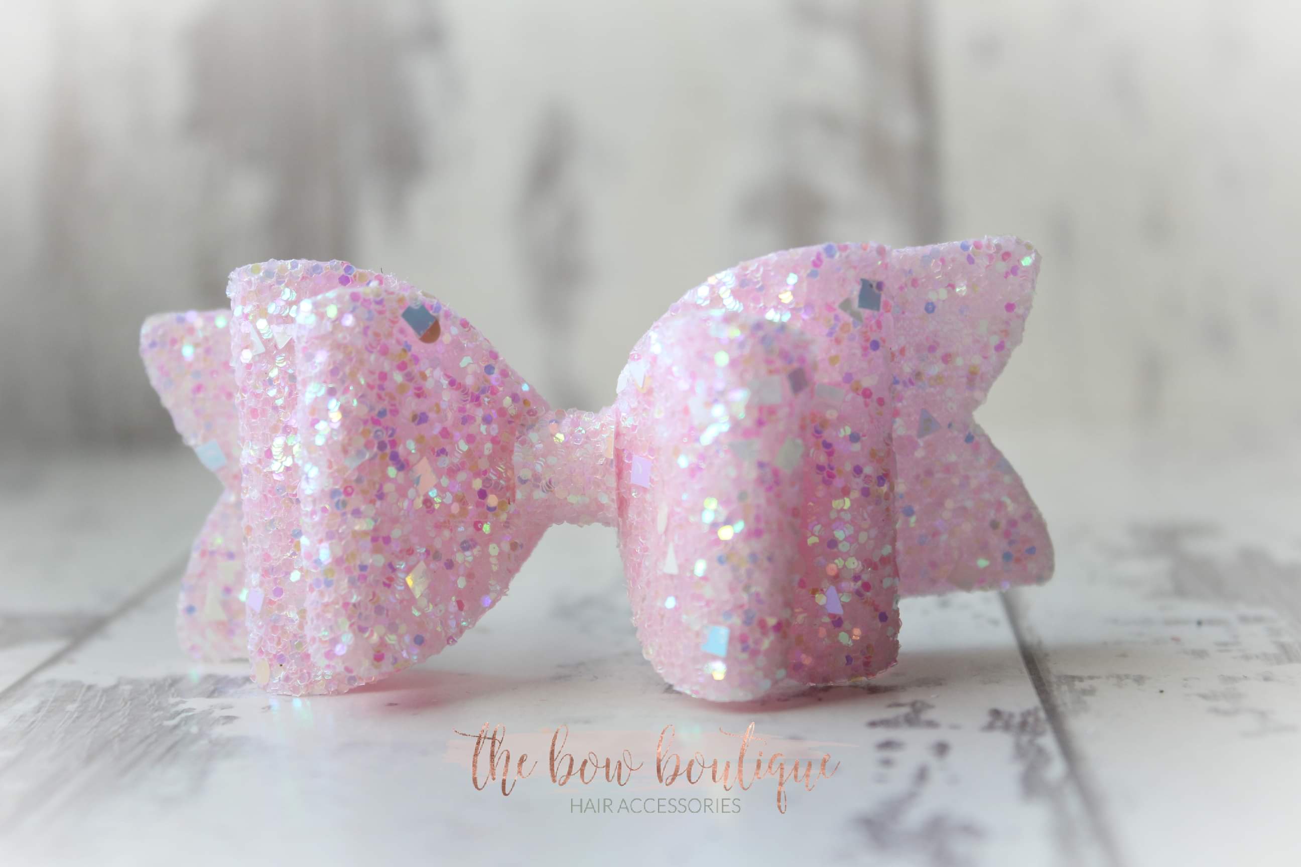 Chunky double glitter bows | 20 Colours | Clip or headband