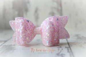 Chunky double glitter bows (25 Colours)