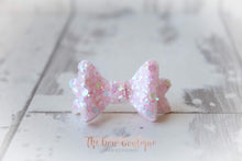 Load image into Gallery viewer, Medium baby glitter bows (25 Colours)