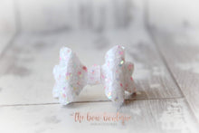 Load image into Gallery viewer, Medium baby glitter bows (25 Colours)