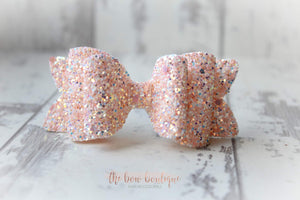 Chunky double glitter bows (25 Colours)