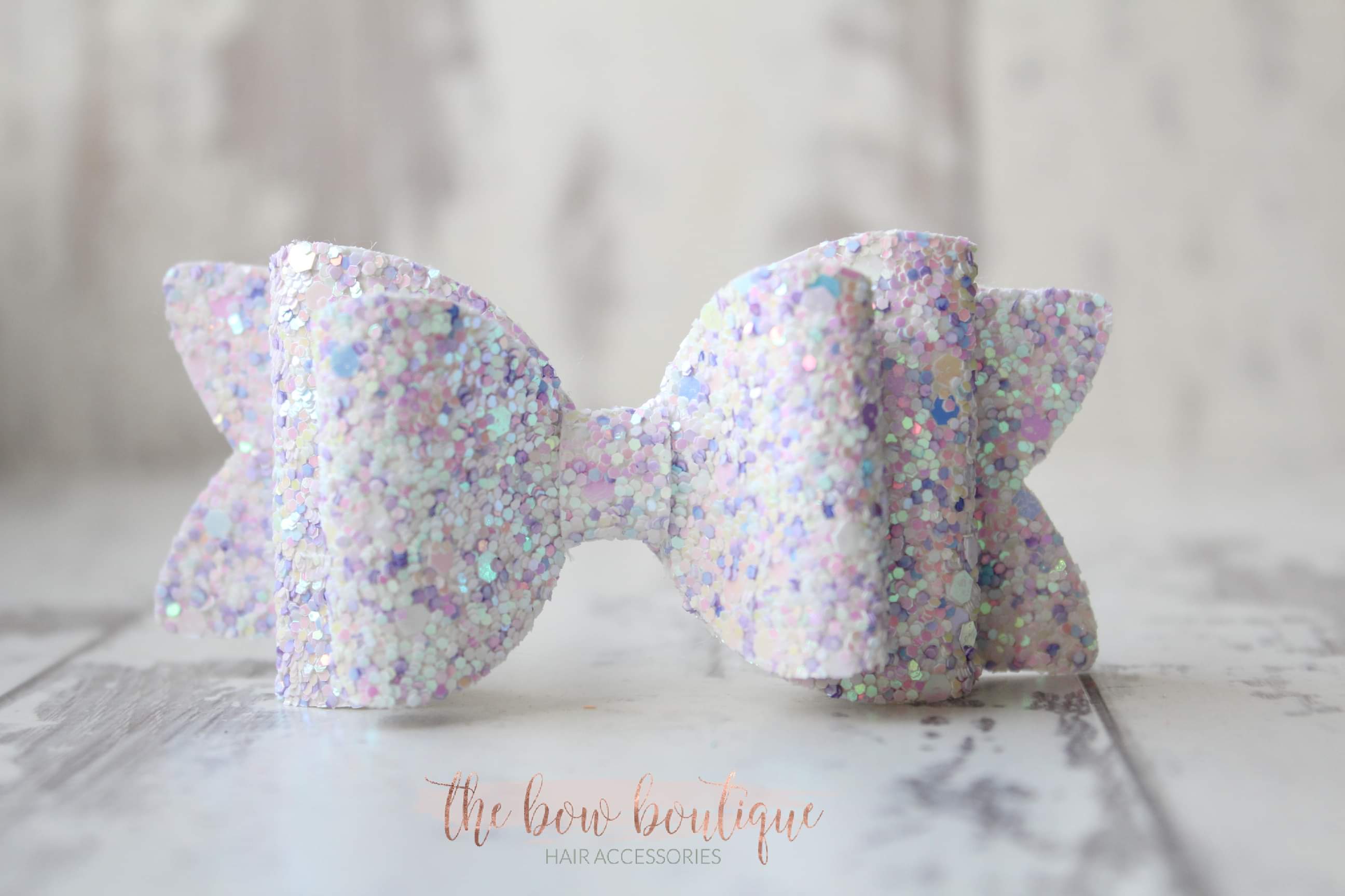Chunky double glitter bows | 20 Colours | Clip or headband