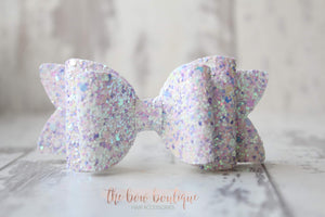 Chunky double glitter bows (25 Colours)