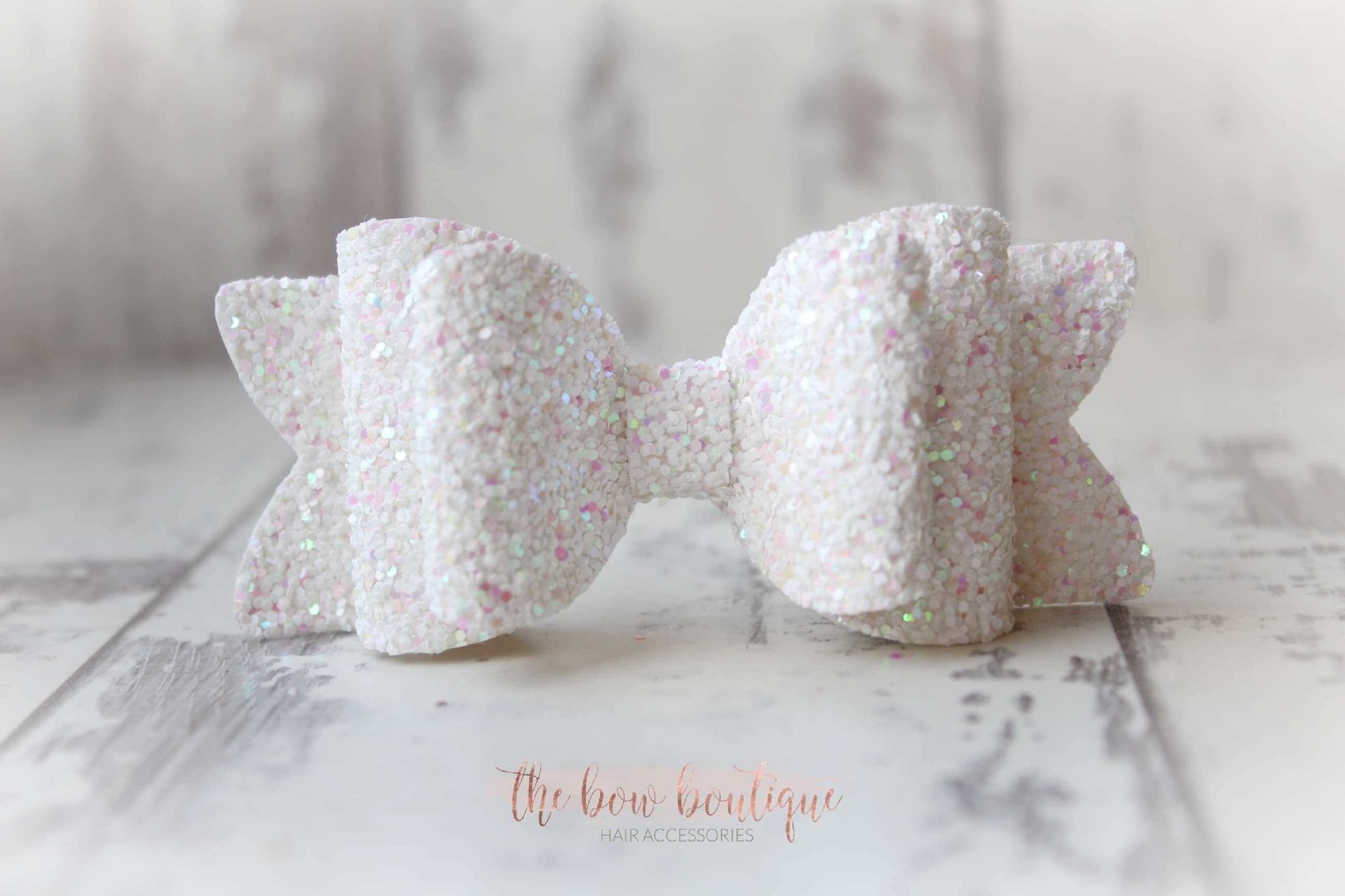 Chunky double glitter bows | 20 Colours | Clip or headband