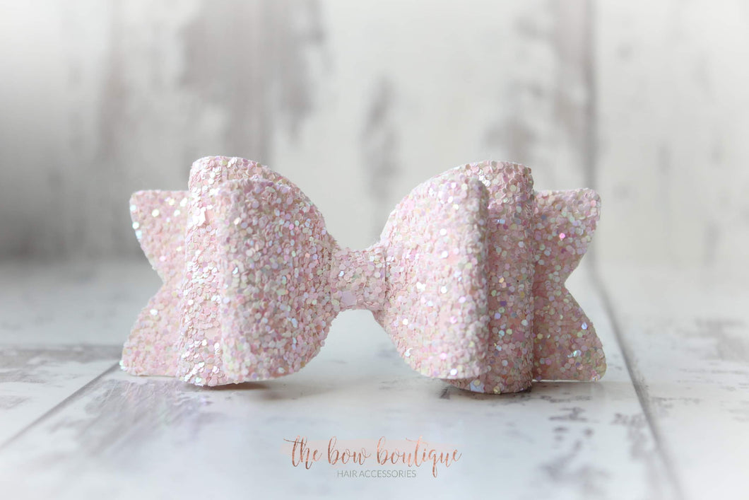 Chunky double glitter bows (25 Colours)