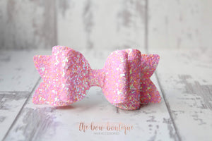 Chunky double glitter bows (25 Colours)