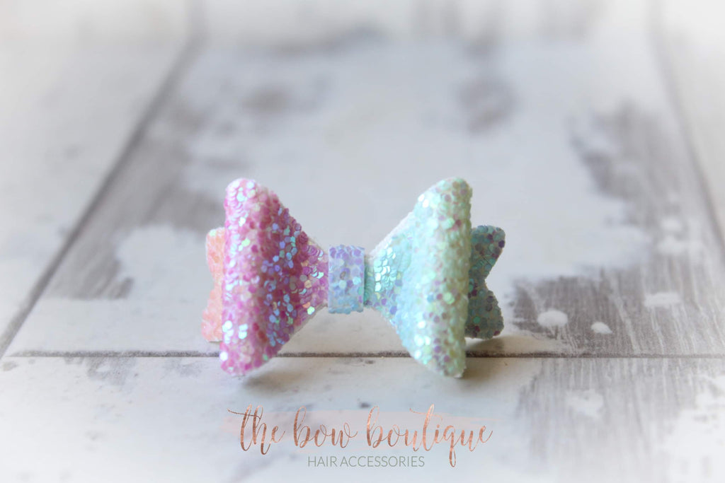 Medium baby glitter bows | 20 Colours | Clip, headband or bobble