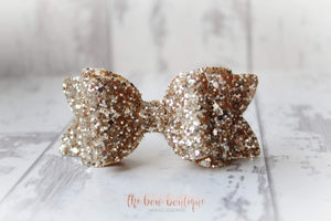 Chunky double glitter bows (25 Colours)