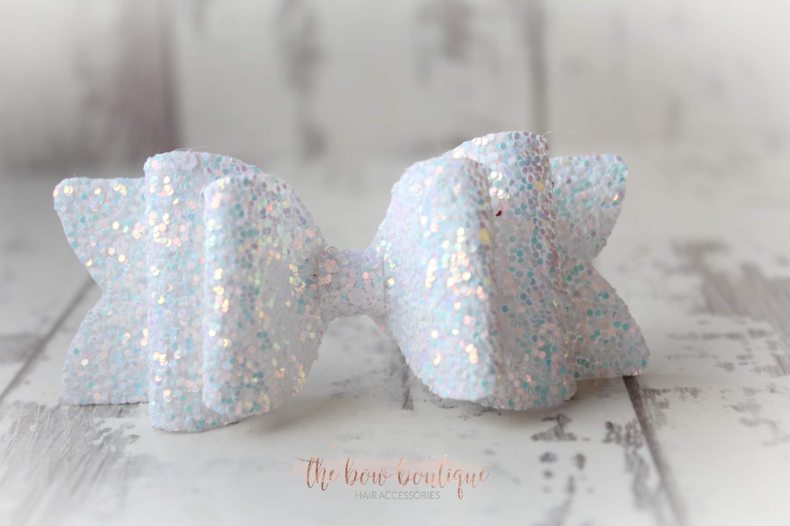 Chunky double glitter bows | 20 Colours | Clip or headband
