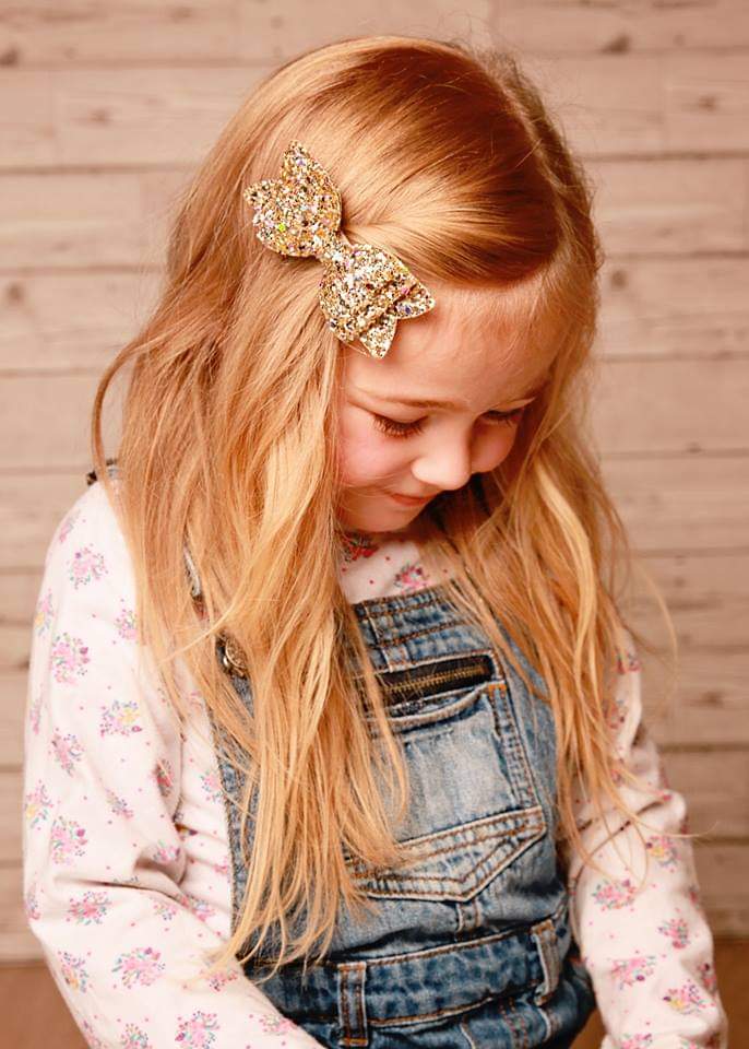 Chunky double glitter bows | 20 Colours | Clip or headband