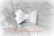 Load image into Gallery viewer, Medium baby glitter bows (25 Colours)