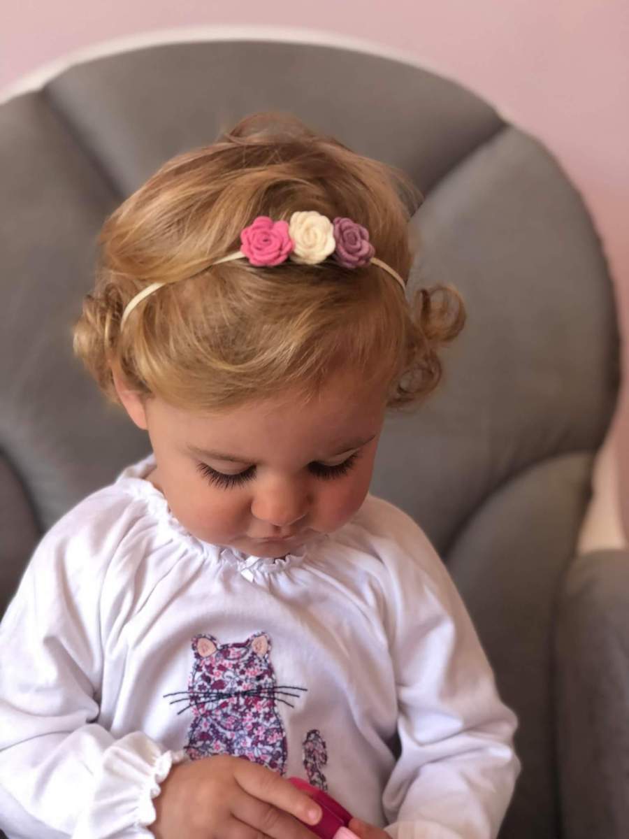 Mini felt flower headbands  | 19 Colours