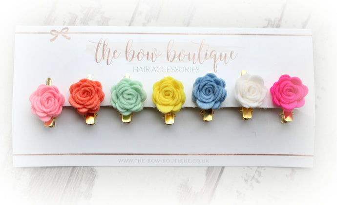 Summer mini flower clip set